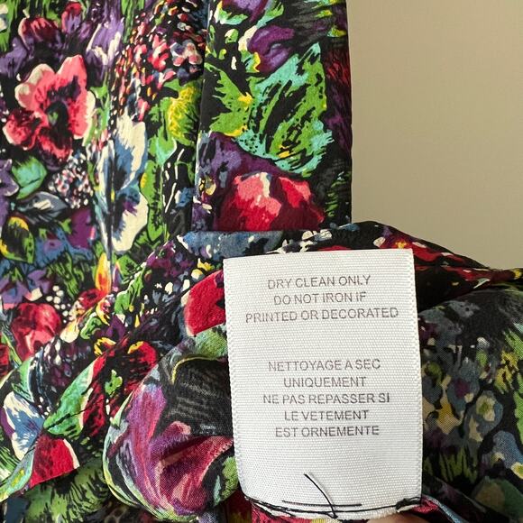 Joie Rainbow Floral Flowy Silk Tank Top Womens XS Hippie Boho Psychedelic - Picture 13 of 14